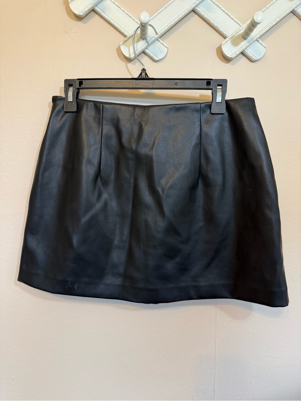 Abercrombie & Fitch Black Faux Leather Mini Skirt